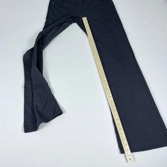 Athleta Bettona Classic Bootcut Yoga Pants Charcoal Gray Stretch Medium Tall MT - Picture 8 of 10